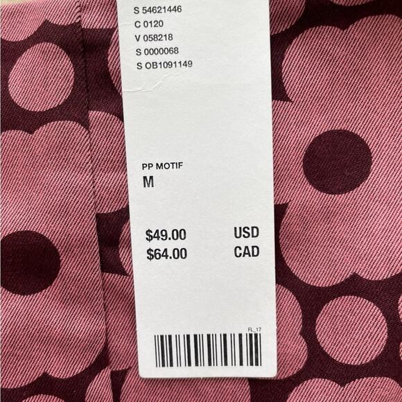 NWT Urban Outfitters Burgundy and Pink Retro Style Mini Skirt Size Medium - Picture 4 of 7